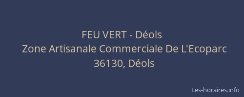 FEU VERT - D&eacute;ols
