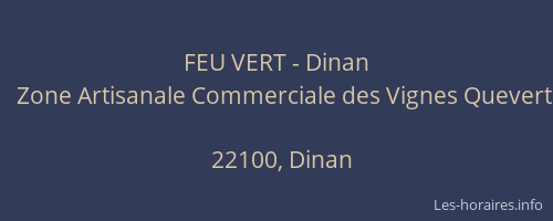 FEU VERT - Dinan
