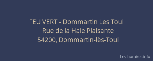 FEU VERT - Dommartin Les Toul
