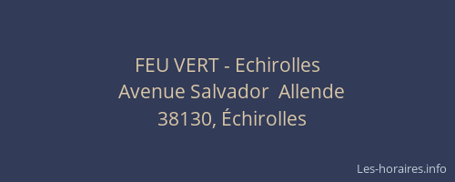 FEU VERT - Echirolles