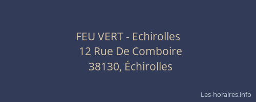 FEU VERT - Echirolles