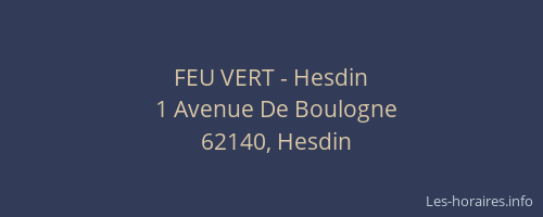 FEU VERT - Hesdin