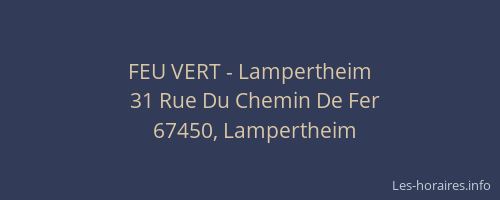 FEU VERT - Lampertheim