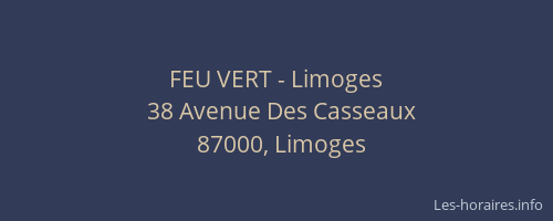 FEU VERT - Limoges