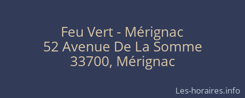 Feu Vert - Mérignac