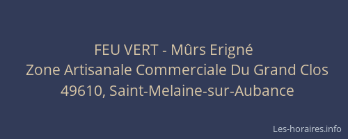 FEU VERT - Mûrs Erigné