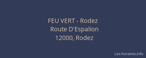 FEU VERT - Rodez