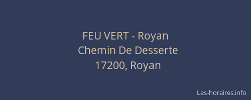 FEU VERT - Royan
