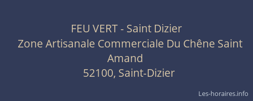 FEU VERT - Saint Dizier