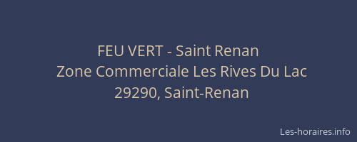FEU VERT - Saint Renan