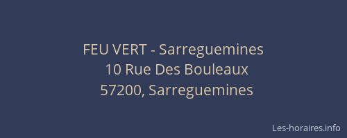FEU VERT - Sarreguemines