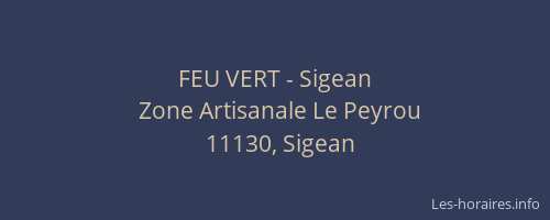 FEU VERT - Sigean