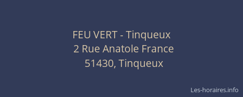 FEU VERT - Tinqueux