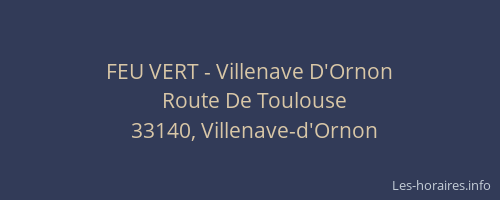 FEU VERT - Villenave D'Ornon