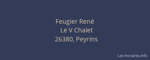 Feugier Ren&eacute;