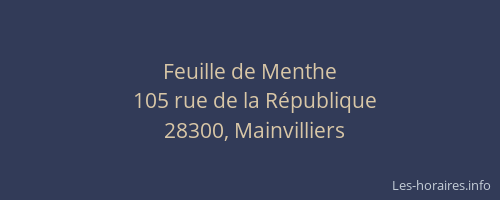 Feuille de Menthe