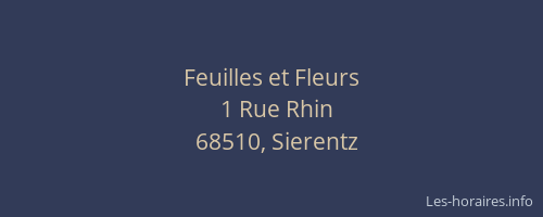 Feuilles et Fleurs