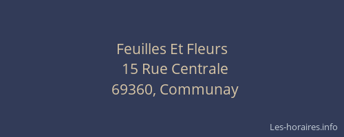 Feuilles Et Fleurs