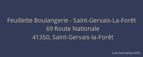 Feuillette Boulangerie - Saint-Gervais-La-Forêt