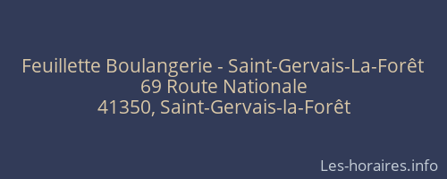 Feuillette Boulangerie - Saint-Gervais-La-Forêt