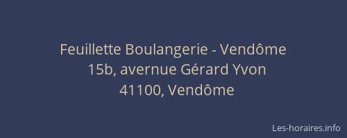 Feuillette Boulangerie - Vendôme