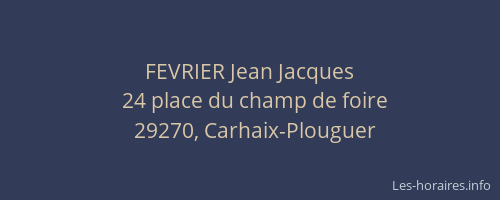 FEVRIER Jean Jacques