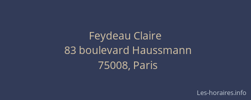 Feydeau Claire