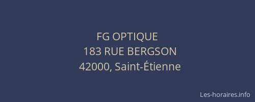 FG OPTIQUE