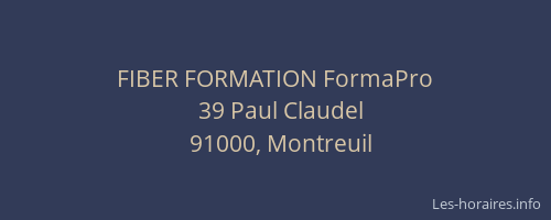 FIBER FORMATION FormaPro