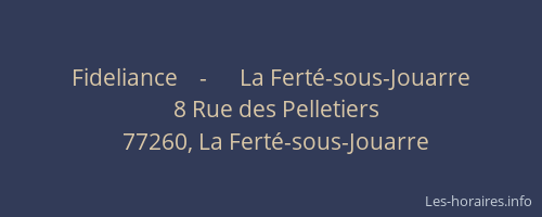 Fideliance    -      La Ferté-sous-Jouarre