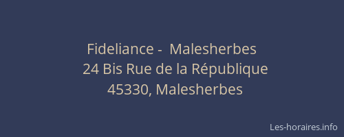 Fideliance -  Malesherbes