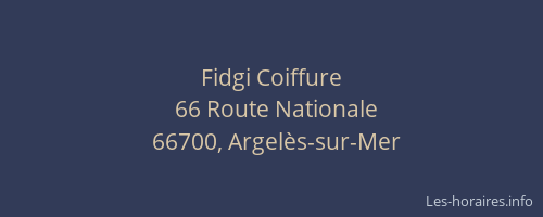 Fidgi Coiffure