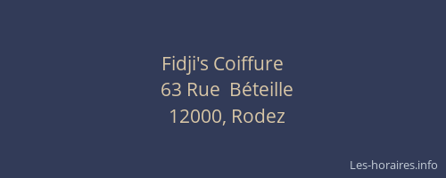 Fidji's Coiffure