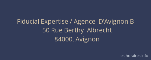 Fiducial Expertise / Agence  D'Avignon B