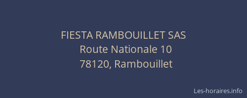 FIESTA RAMBOUILLET SAS