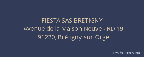 FIESTA SAS BRETIGNY