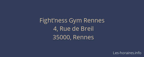 Fight'ness Gym Rennes