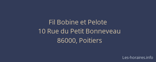 Fil Bobine et Pelote