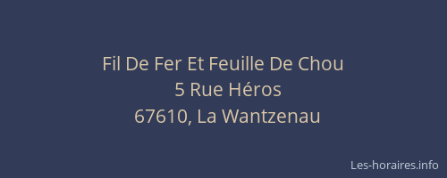 Fil De Fer Et Feuille De Chou