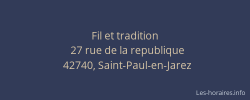 Fil et tradition