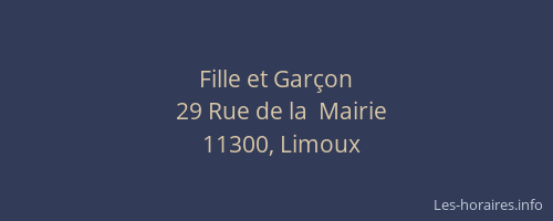 Fille et Gar&ccedil;on