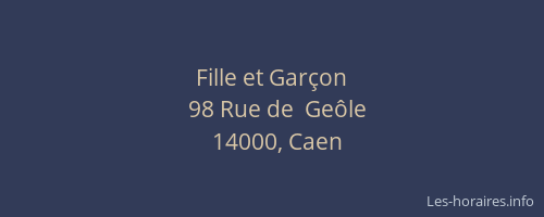 Fille et Garçon