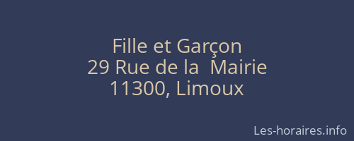 Fille et Garçon