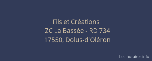 Fils et Cr&eacute;ations