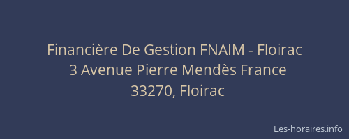 Financière De Gestion FNAIM - Floirac