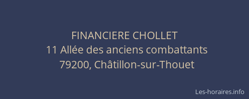 FINANCIERE CHOLLET