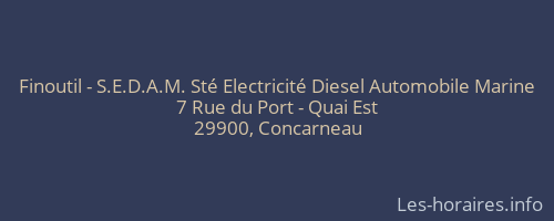 Finoutil - S.E.D.A.M. Sté Electricité Diesel Automobile Marine