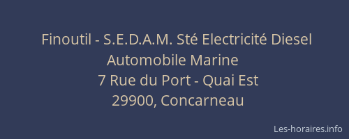 Finoutil - S.E.D.A.M. Sté Electricité Diesel Automobile Marine
