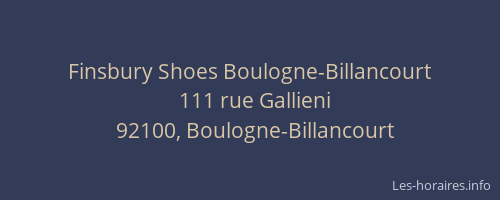 Finsbury Shoes Boulogne-Billancourt