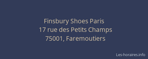 Finsbury Shoes Paris